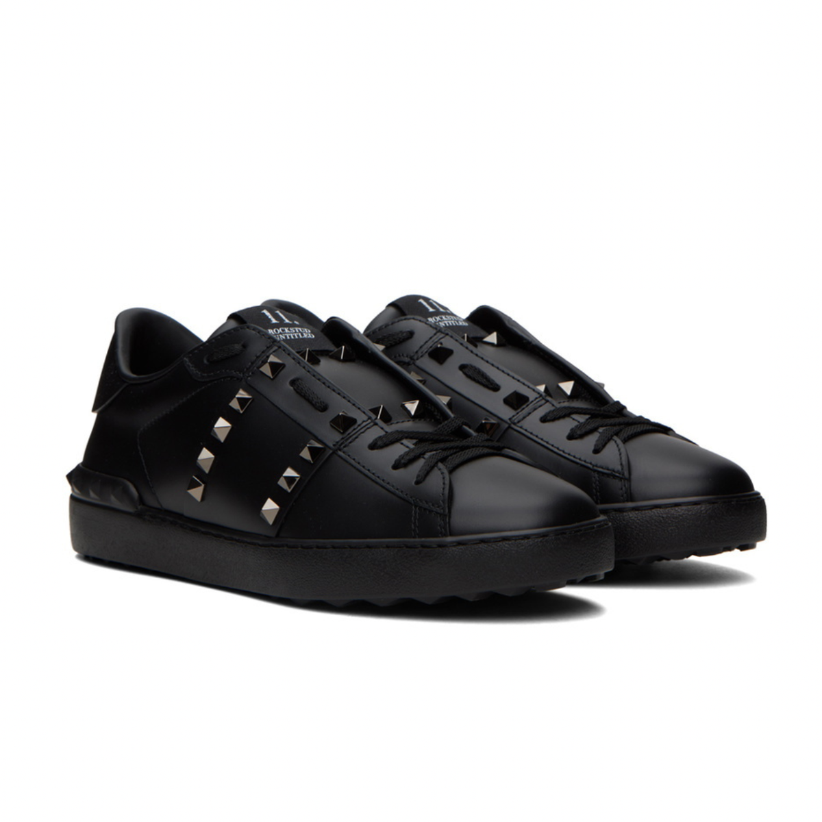 Valentino Garavani Black Rockstud Untitled Sneakers