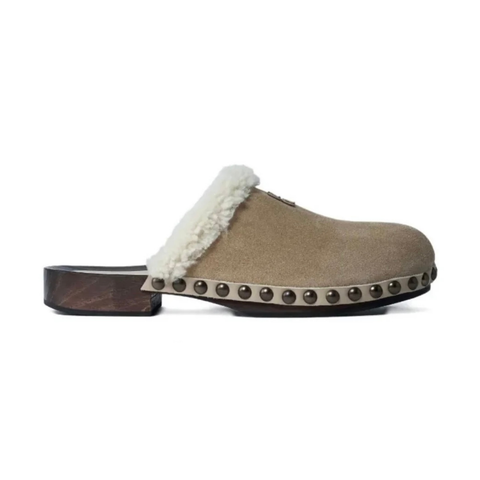 Miu Miu Suede clogs 'beige'
