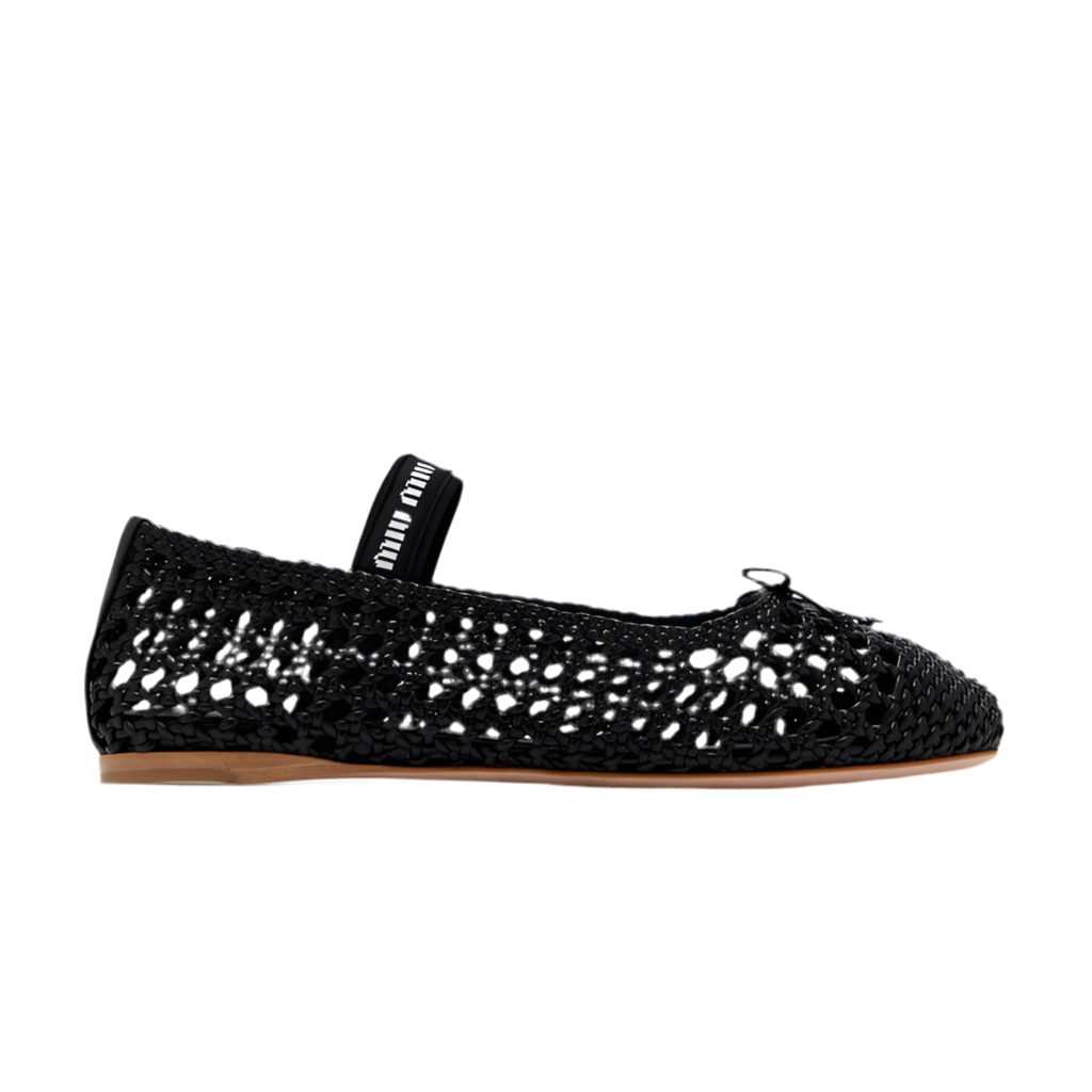 Miu Miu Woven nappa leather ballerinas