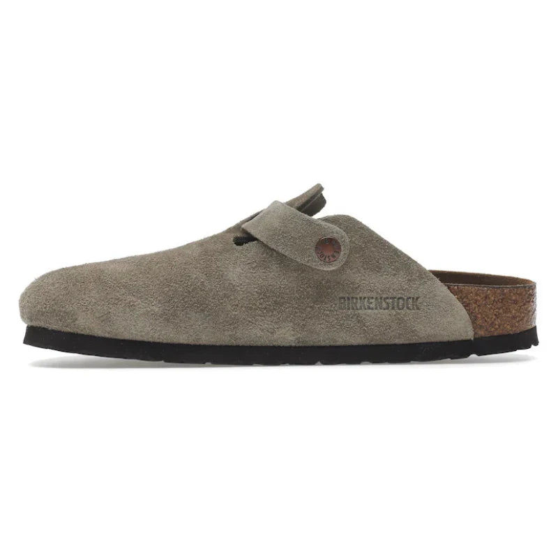 Birkenstock Boston Soft Footbed – Suede Taupe