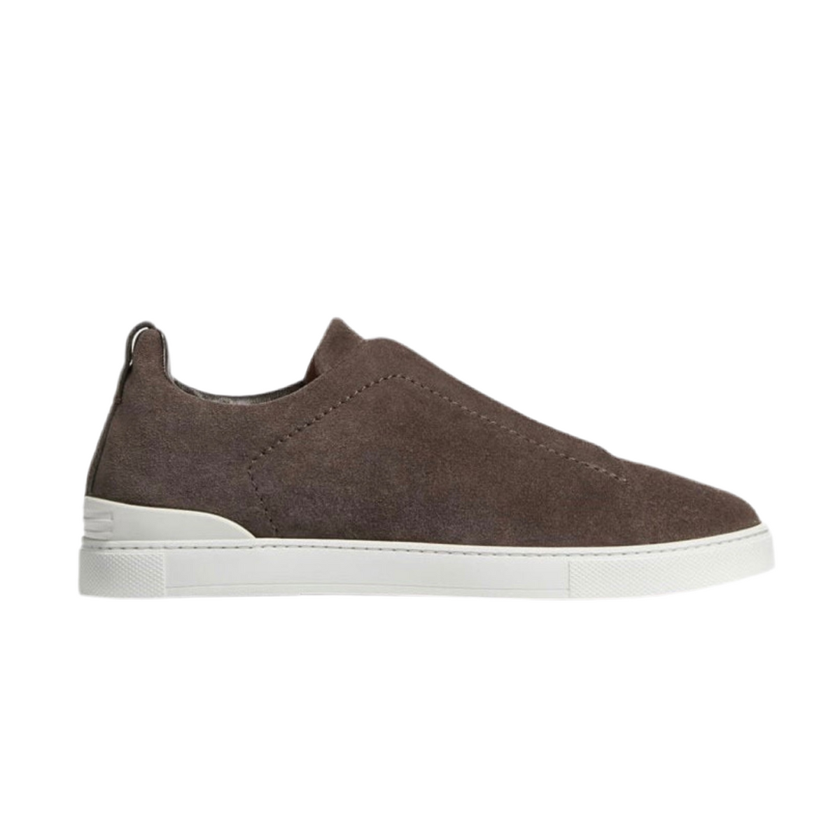 ZEGNA BROWN SUEDE TRIPLE STITCH™ SNEAKERS