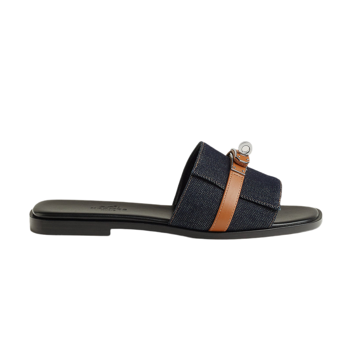 Hermès Giulia sandal 'Bleu Brut / Naturel'