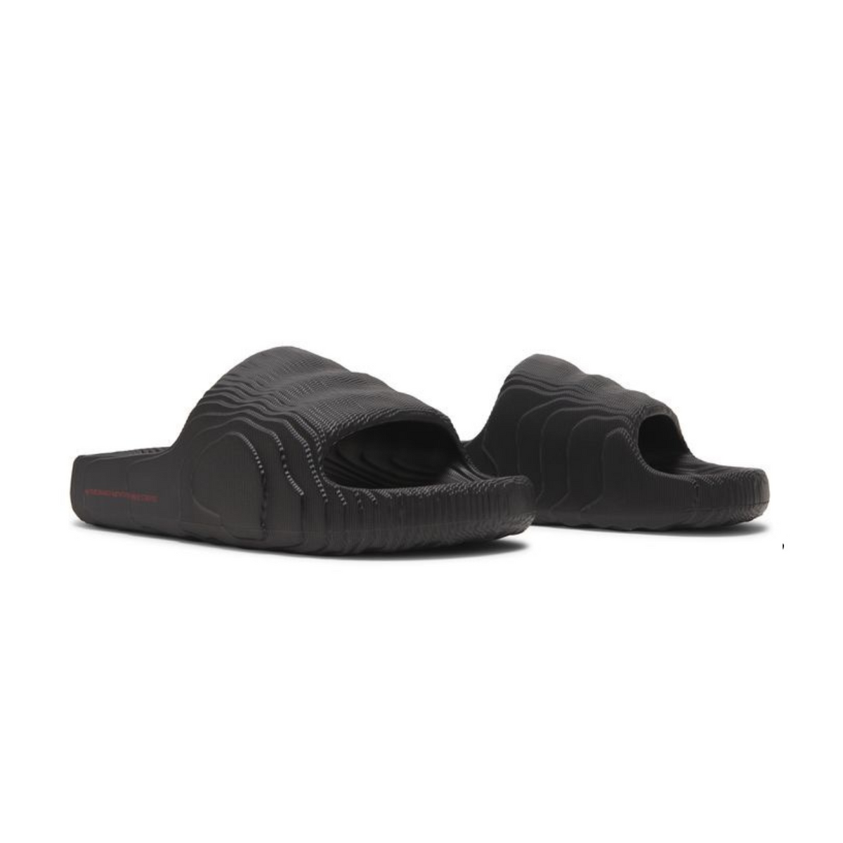 Adidas Adilette 22 Slides 'Black Scarlet'