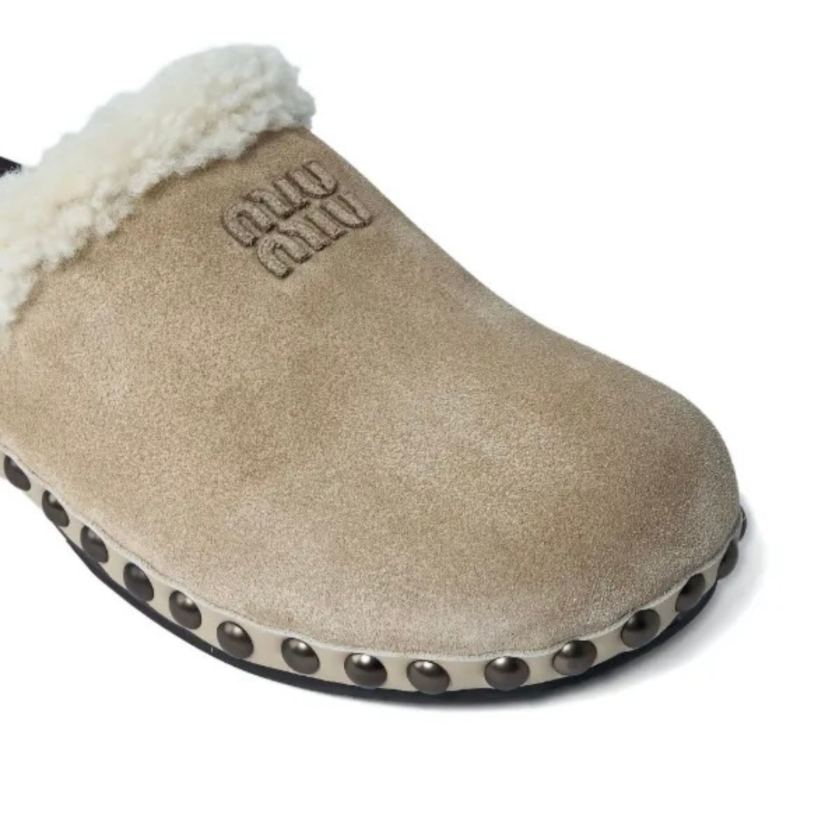 Miu Miu Suede clogs 'beige'