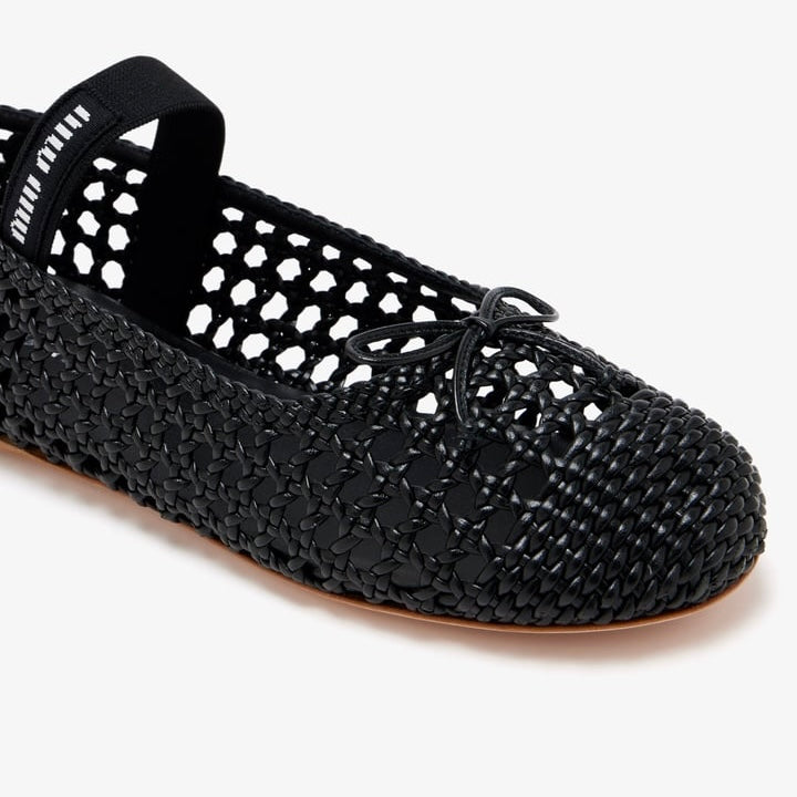Miu Miu Woven nappa leather ballerinas