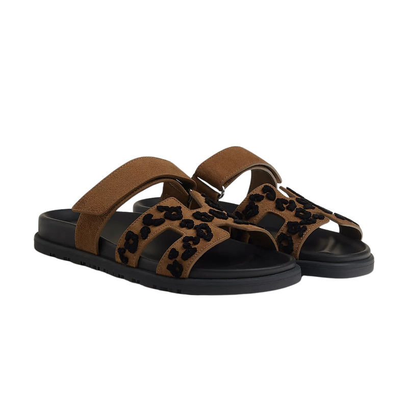 Hermès Chypre sandal 'brun fumé / noir'