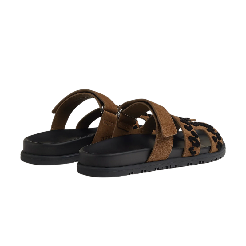 Hermès Chypre sandal 'brun fumé / noir'