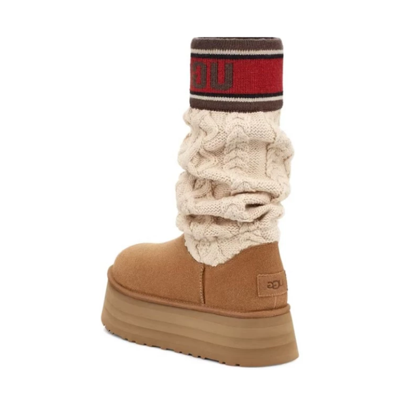 Ugg Classic Sweater Letter Boot 'Chestnut'